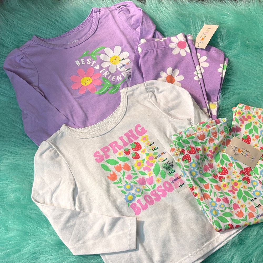 NWT 2 Garanimals Long Sleeve Kids Mix and Match Sets